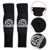 obmwang 2 Pieces Volleyball Accessories Including Volleyball Knee Pads and Volleyball Arm Sleeves with Protection Pads and Thumb Hole for Women Girls Teens Volleyball Training (Black)