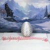 3D Printed Orchid Dragon with Dragon Egg, 12" Articulated White and Pink Orchid Dragon, Home Decor, Executive Desk Toys,Fidget Toys for Autism/ADHD D039-WHT