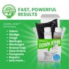 Down John (Once-A-Year) Septic Tank Treatment | 1 Year Supply | 3-Part Concentrate Live Bacteria, Carbon & Enzyme Treatment | Odor Neutralizer | Cleans Septic Lines & Improves Drain Field Absorption