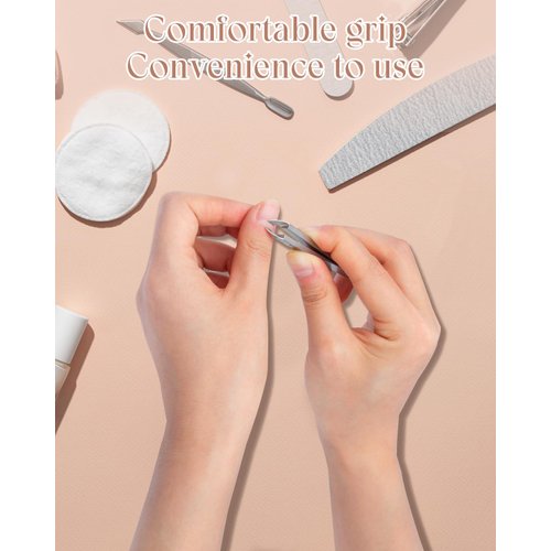 Liobelon 2 Pieces Mini Cuticle Cutter, Professional Cuticle Nippers Cuticle Scissors, Hangnail Clipper Cuticle Trimmer Tweezers, For Finger Toe Dead Skin Remove