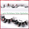 Uranian False Eyelashes Faux Mink Lashes Natural Look Fluffy Eye Lashes Dramatic Lashes Christmas Costume Long Fake Eyelashes for Women and Girls