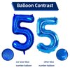 Number 5 Balloon 40 inch, Dark Blue Big Number Balloon, Giant Foil 5 Balloons Number, Helium 5th Birthday Balloons for Kids Boys Girls Birthday Party Decorations Wedding Anniversary Event Supplies