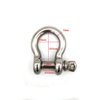 3/16"(5mm) Screw Pin Anchor Shackle Stainless Steel Bow Shackle Load Clamp for Chains Wire Rope Lifting Paracord Outdoor Camping Survival Rope Bracelets-5 Pieces