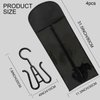 Jonley 4Pcs Extra Long Wig Storage Bags with Hanger, Wig Storage for Multiple Wigs Hair Extensions and Accessory Storage Breathable and Easy Carry Home Hair Salon Travel Use (Black 31.5in)