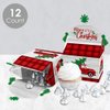Big Dot of Happiness Merry Little Christmas Tree - Treat Box Party Favors - Red Truck Christmas Party Goodie Gable Boxes - Set of 12