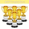 WINKIO Mini Trophies, 6 Pack Gold Trophy Award, Plastic Trophies for Kids, 4 Inch Trophy Cups, Award Trophies for Party Favors, Props, Rewards, Winning Prizes, Competitions Ceremony Parties Favor
