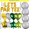 46 Pieces Let's Partee Golf Party Decorations Boys Men Party Balloons Decoration Let's Par-tee Golf Balloons Sport Themed Party Supplies Yellow Green Balloons for Birthday Baby Shower Retirement Party