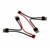 OliYin 2pcs Compatible with TRX 2-Male to Deans 1-Female Series Connector Adapter Cable Wire 14awg 3.93in for RC LiPO(Pack of 2)