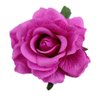 VEICOSTT Women Rose Flower Hair Clip Hair Accessories Flower Brooch Pin ZFJ11 (Fuchsia)