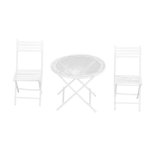 Bnineteenteam 1:12 Dollhouse Patio Table Chair,Dolls House Garden Furniture for Dollhouse Accessories
