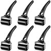 Frienda 6 Pcs 2 Inches Rubber Roller Black Rubber Brayer Rollers Ink Roller for Gluing Printing Inking Block Paper Crafting Press Printmaking Wallpaper Stamping Scrapbooks