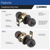 BRINKS – Transitional Keyed Entry Ball Door Knob, Tuscan Bronze - Designed for Traditional and Transitional Homes and Blends Seamlessly with Interior Décor (E2415-150),1 Pack