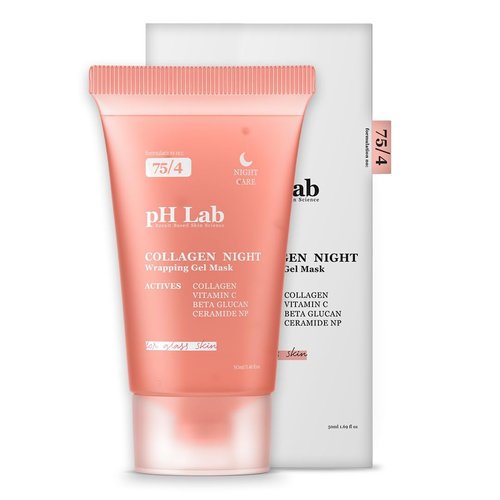 Ph Lab Collagen Night Wrapping Mask, Increases Skin Elasticity, Glass Skin Face Mask For Firming, Skin Hydration and Glow, Keeps Skin Glowy & Hydrated, 5.41 Fl Oz (Pack of 1)
