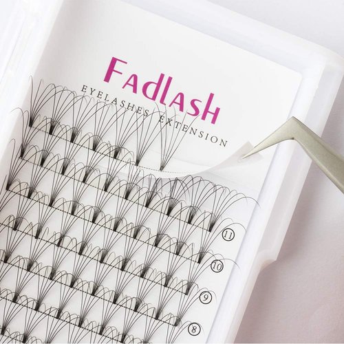 Volume Lash Extensions 8-20mm Premade Fans 5D C/D Curl Eyelash Volume Extensions Individual Eyelashes Natural Rapid Cluster Lashes by FADLASH (5D-0.10-D, 17mm)