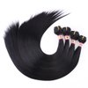 Synthetic Straight Hair Weave 4 Bundles 16 18 18 20 Inches Mixed Color 1B Heat Resistant Fiber (Black, 70g/bundle, 4bundles/pack)