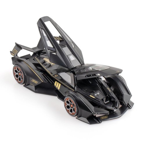 Toy Cars Lambo V12 Sports Race Car Model 1/24 Black Alloy Collectible Diecast Vehicles with Sound and Light