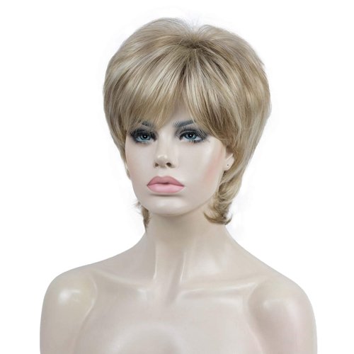 Aimole Short Layered Straight Wigs Synthetic Women's Wig Full Hair (H16-613)