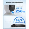 REOLINK Home Security Camera System, 3MP HD Plug-in Indoor WiFi Pan Tilt Pet Camera, Baby Monitor, Night Vision, 2 Way Audio, Smart Human/Pet Detection, Local microSD Card Storage, E1(2 Pack)