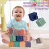 Springflower 3 in 1 Montessori Toys for Babies 0-3-6-12 Months, Soft Baby Teething Toys, Stacking Building Blocks for Infants, Sensory Developmental Education Toys for Toddler Baby 12-18 Months,23 PCS