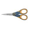Westcott ‎14881 5-Inch Non-Stick Titanium Scissors For Office and Home, Yellow/Gray