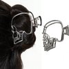 Halloween Hair Claw Clips Hair Claw for Women 1Pcs Skeleton Head Hair Claw Clips for Thick Hair Silver Hair Clips Hair Clips Metal Hair Clips Silver Head Halloween Clips Cute Hair Clips Accessories