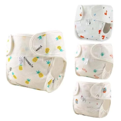 BABESIDE 4 PCS Baby Doll Diapers Underwear for 17-24 Inch Reusable Doll Diapers Reborn Baby Doll Accessories Fits Baby Doll