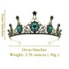 TOCESS Green Crown Tiara for Women, Vintage Princess Crown Queen Tiara with halo Crystal Emerald Rhinestone for Girls Bridal, Wedding, Pageant, Halloween, Prom Birthday Festival Party