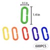JIALEEY 600 Piece Plastic C-Clips Hooks Chain Links Rainbow C-Links Children's Learning Toys Small Pet Rat Parrot Bird Toy Cage