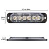 4-Pack 6 LED Amber Strobe Lights Vehicles Trucks Emergency Strobe Lights Kit 12V -24V Warning Hazard Flash Strobe Lights Bar Grill Grille Surface Mount Super Bright Waterproof