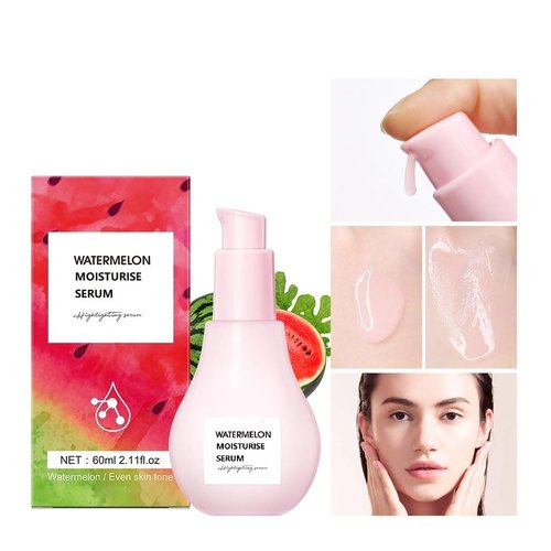 Watermelon Moisturizer Facial Serum, Hydrating Glow Priming Liquid Highlighter.
