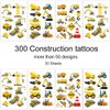 300PCS Construction Zone Party Favors Tattoos Temporary - Kids Construction Birthday Party Supplies Decorations Goodie Bags Stuffers Tractor Truck Body Stickers