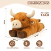 Cuckool Warmable Bull Cow Stuffed Animals, Microwavable Stuffed Animals Heating Pad for Cramps, Pain Stress Relief, Heatable Coolable Lavender Scented Plush Toys for Anxiety, Women Kids Bedtime