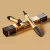 2 in 1 Eyebrow Microblading Pen, 2024 New 3D Microblading Eyebrow Pen Tattoo Pencil 4 Fork Tip, Waterproof Magic Microblading Eyebrow Pencil for Natural Makeup Last All Day - 9703#Dark brown