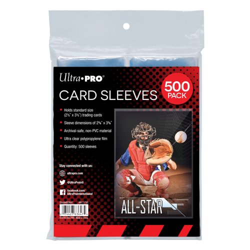 Ultra PRO - Penny Sleeves® Clear Card Sleeves for Standard Size Trading Cards measuring 2.5" x 3.5" (500 count pack)