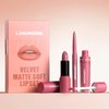 LANGMANNI 3 in 1 Matte Velvet Lipstick Set-Lip Liner,Lip Gloss and Lipstick Combo,Perfect for Natural Lip Contour,Waterproof And Longlasting Effect Lip Makeup,Unique Festival Gift (#03, Pack of 1)