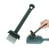 2-in-1 Hair Brush Cleaning Tool, Comb Cleaning Brush Hair Brush Cleaner with Pick and Bristles Hair Brush Remover Rake for Removing Hair Dust, Cute Comb Cleaner Tool for Home and Salon, Green
