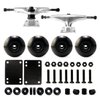 VJ 5.0 Skateboard Trucks (Silver), Skateboard Wheels 52mm, Skateboard Bearings, Skateboard Pads, Skateboard Hardware 1" (52mm Black)