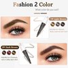 Ruicen Microblading Eyebrow Pen-Upgraded Eye Brow Pencils for Women Brown with Micro-Fork Tip Applicator, Smudge-Proof and Waterproof Eyebrow Pencil for Natural Hair-Like, Last All-Day, Dark Brown