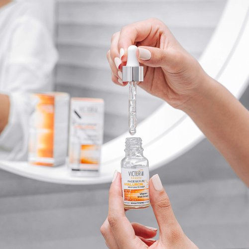 Victoria Beauty Hyaluron+ Brightening Face Serum with Hyaluronic Acid and Vitamin C – The Best Anti-Aging and Anti-Wrinkle Moisturizer, 20ml