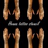 Henna Tattoo Stencils kit,Reusable Henna Stencils for Hand Forearm Glitter Airbrush DIY Tattooing Template, Indian Temporary Tattoo Stickers for Women Girls（8.2" x 4.7"）
