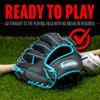 Franklin Sports Kids Baseball Glove - Youth Baseball, Softball + Teeball Glove for Boys + Girls - Shok Sorb Glove - Right Hand Throw - Graphite Blue - 10.5