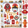 Giant Fire Truck Firefighters Theme Birthday Inflatable Selfie Frame & PhotoBooth Props Set Fireman Birthday Party Decorations Blow Up Picture Frame for Kids Birthdays Party Supplies