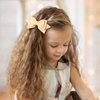 Glitter Sparkly Yellow Hair Bows 4" Alligator Clips Hair Barrettes for Teens Toddler Girls Hawaiian Luau Beach Tropical Vacation Party Favor Decorations Accessory Gift