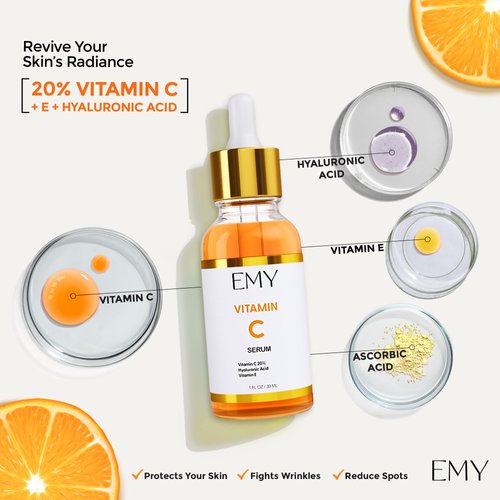 Vitamin C Serum Hyaluronic Acid Anti-aging Face Moisturizer Nourishing Protects your skin Anti-wrinkle care Collagen Glycerin Ascorbic Acid Plumping Cream
