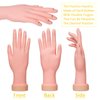 krofaue 2 Pack Practice Nail Tips Art Trainer Training Hand Tool Flexible Bendable Movable Fake Mannequin Right Hands Manicure Tool