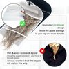 Hair Extensions Holder 24" Hair Extension Storage Bag Wig Bag Storage with Wooden Hanger, Portable Wig Bag Storage Organizer, Dust-proof Waterproof Hair Extensions Wig Hanger 2 PCS, Black & White