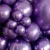 100 Pack Chrome Metallic Purple Balloons Different Sizes 18 12 10 5 Inch KIRIKOU Party Balloons for Birthday Valentines Baby Shower Bridal Wedding Party Decors