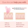 Contrybox Gua Sha Facial Tools 2 Pack, Rose Quartz Guasha Tool for Face Gua Sha Stone for Puffiness Reducing & Jawline Sculpting Face Stone Gua Sha Tools for Skin Care Woman GuaSha Stone Tool, Pink