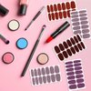 JERCLITY 224 Pieces 16 Sheets Dark Solid Color Nail Polish Strips Nail Wraps with Nail File Self-Adhesive Nail Stickers Full Nail Wraps for Women Girls Nail Art
