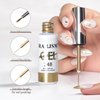 RARJSM Metallic Nail Art Gel Liner Bronze Gold Mirror Chrome 3D Effect Gel Nail Polish 8ml Build in Thin Brush Metal Painted Drawing Striper Painting Gel Polish Soak off Curing Requires for Home Salon